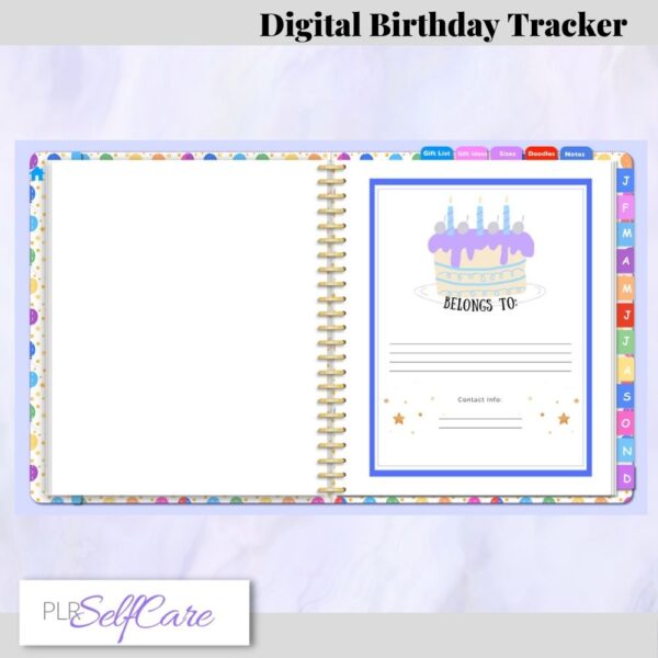 Digital Happy Birthday Planner